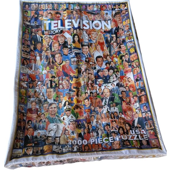 2008 White Mountain Puzzles Television History 1000-Piece Puzzle Set 24" X 30" - Picture 1 of 8